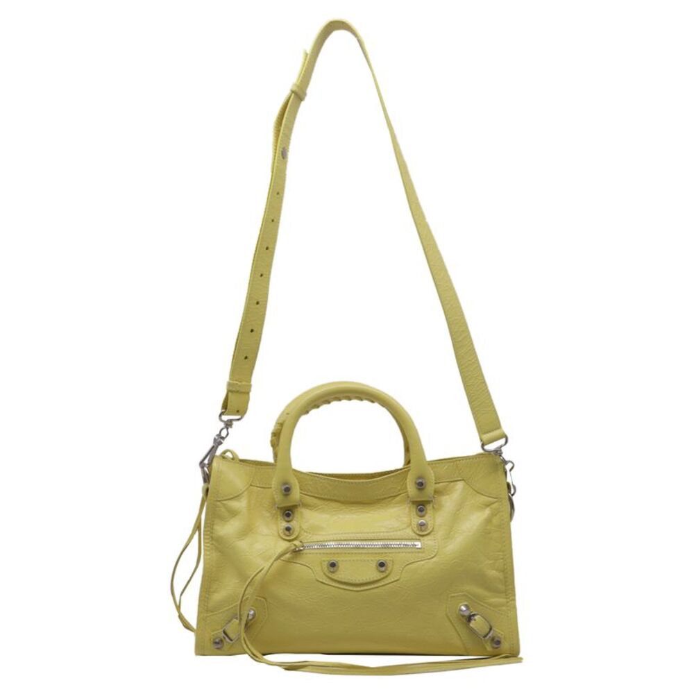 Balenciaga Le City Bag Small in Yellow Lambskin Leather